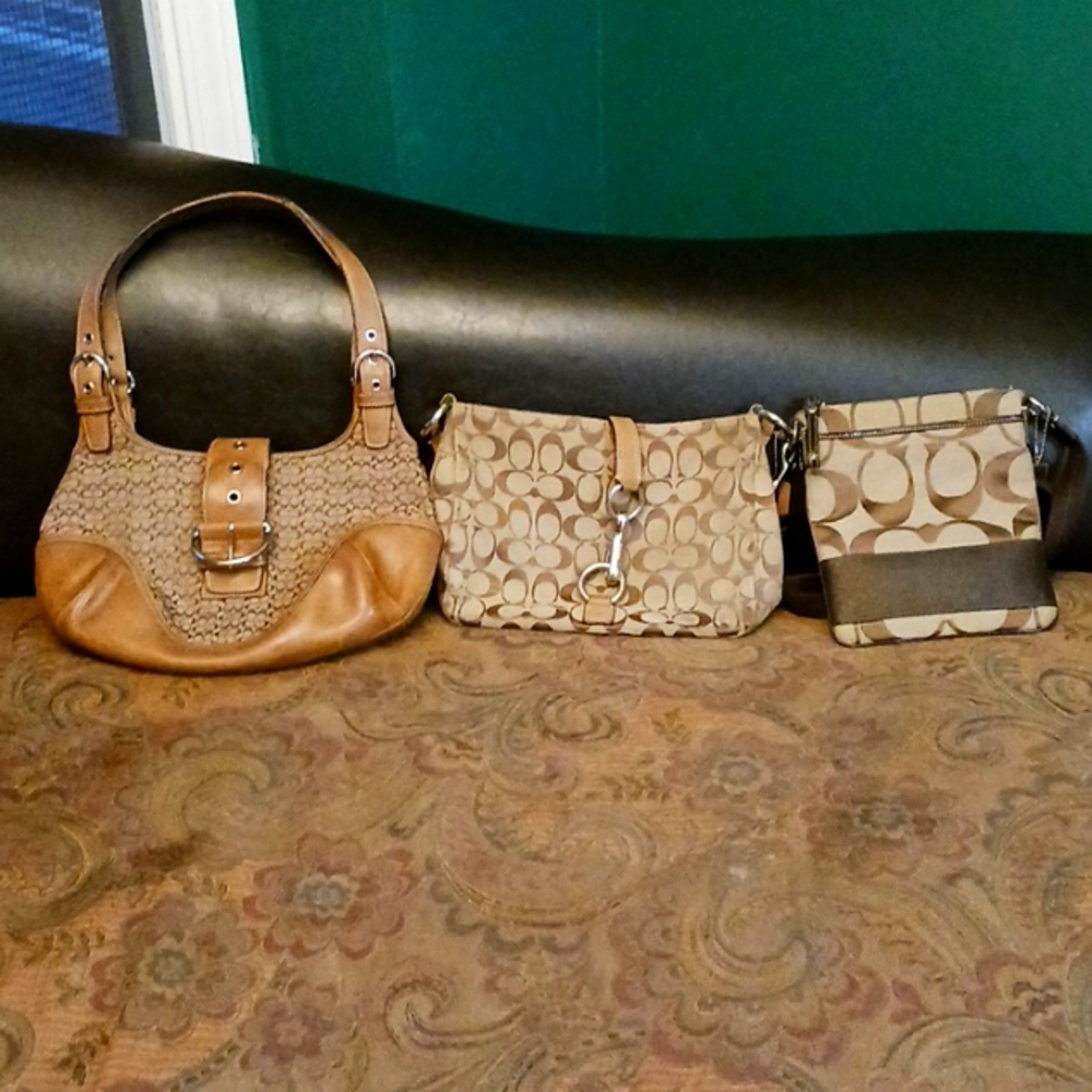 3 COACH HANDBAGS